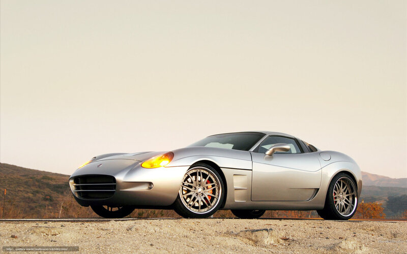 Silver Sports Car — Serene, Sunset, Photograph, Hills