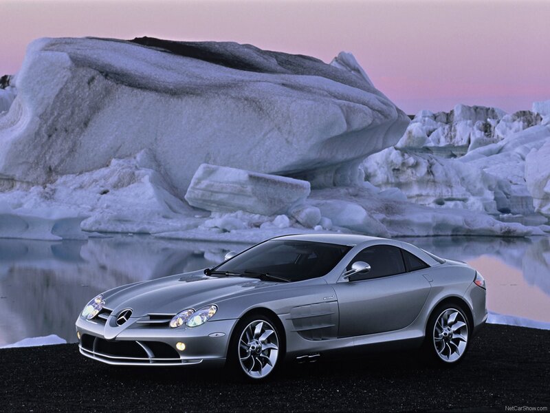 Silver Sports Car — Serene, Sunset, Photograph, Icebergs, Water