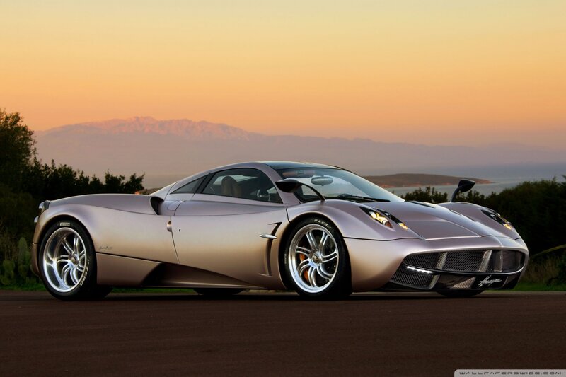 Silver Sports Car — Serene, Sunset, Photograph, Mountains, Ocean