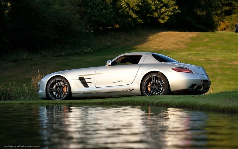 Silver Sports Car — Serene, Sunset, Photograph, Pond