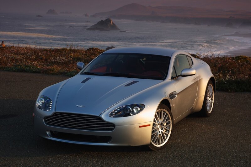 Silver Sports Car — Serene, Sunset