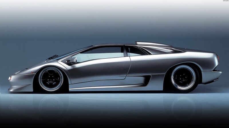 silver sports car side profile