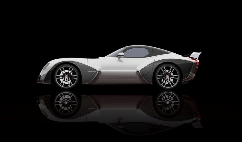 silver sports car side profile