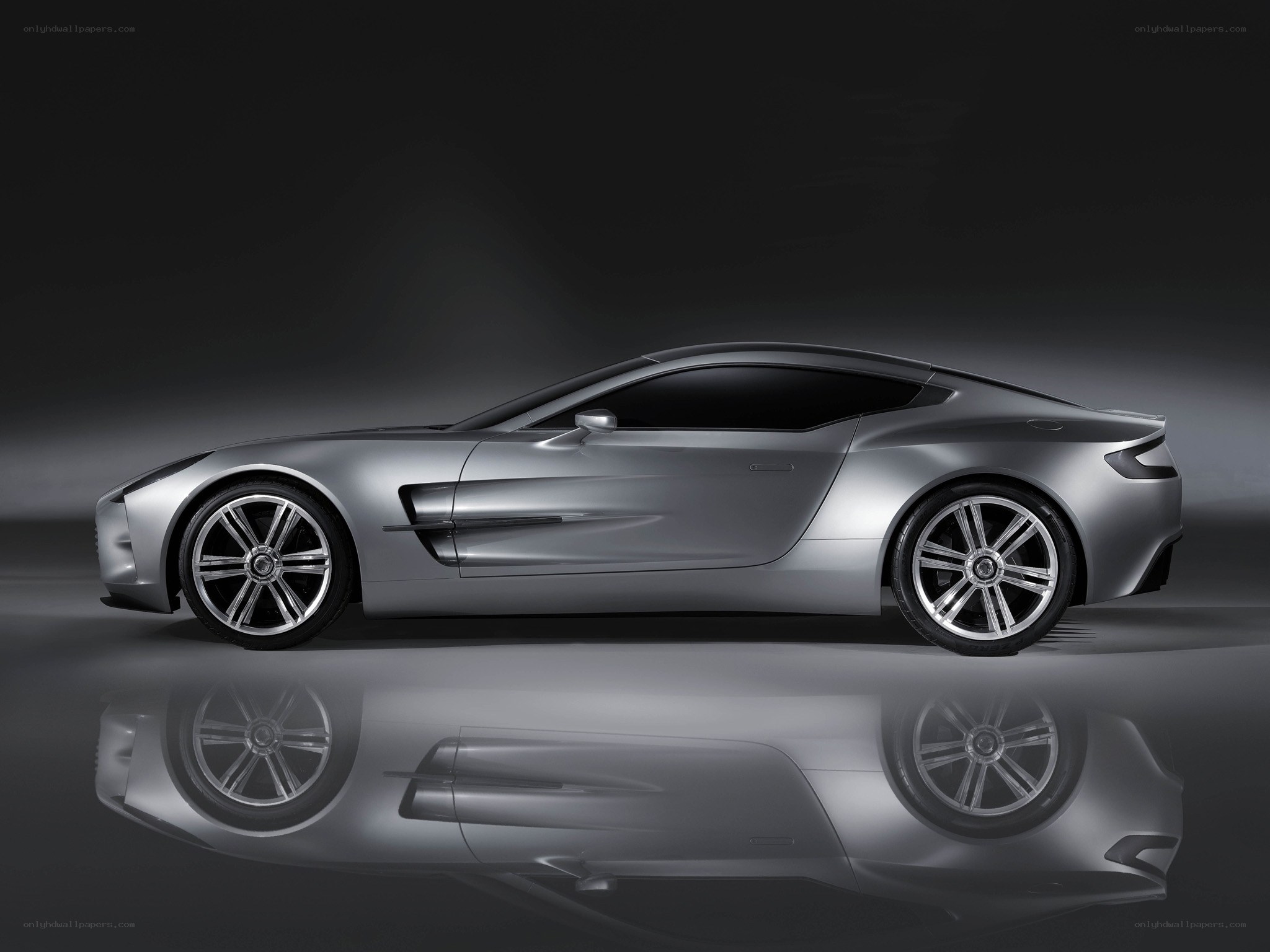silver sports car side profile