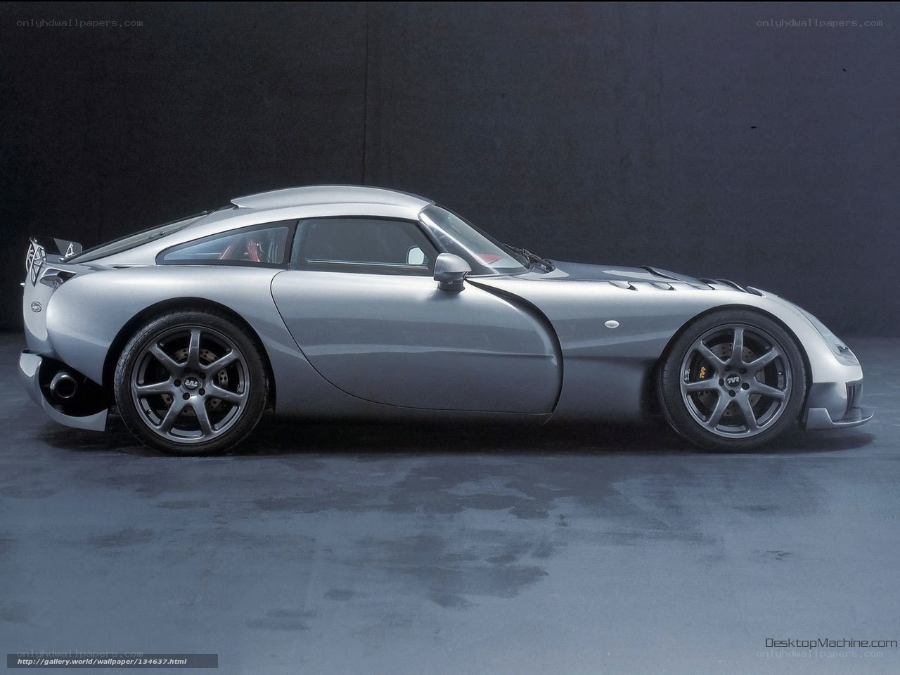 silver sports car side view