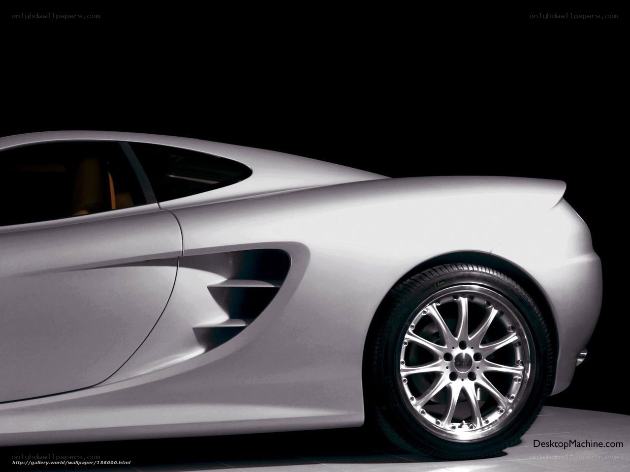 silver sports car side view