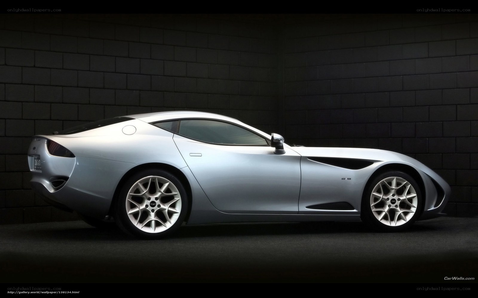 silver sports car side view