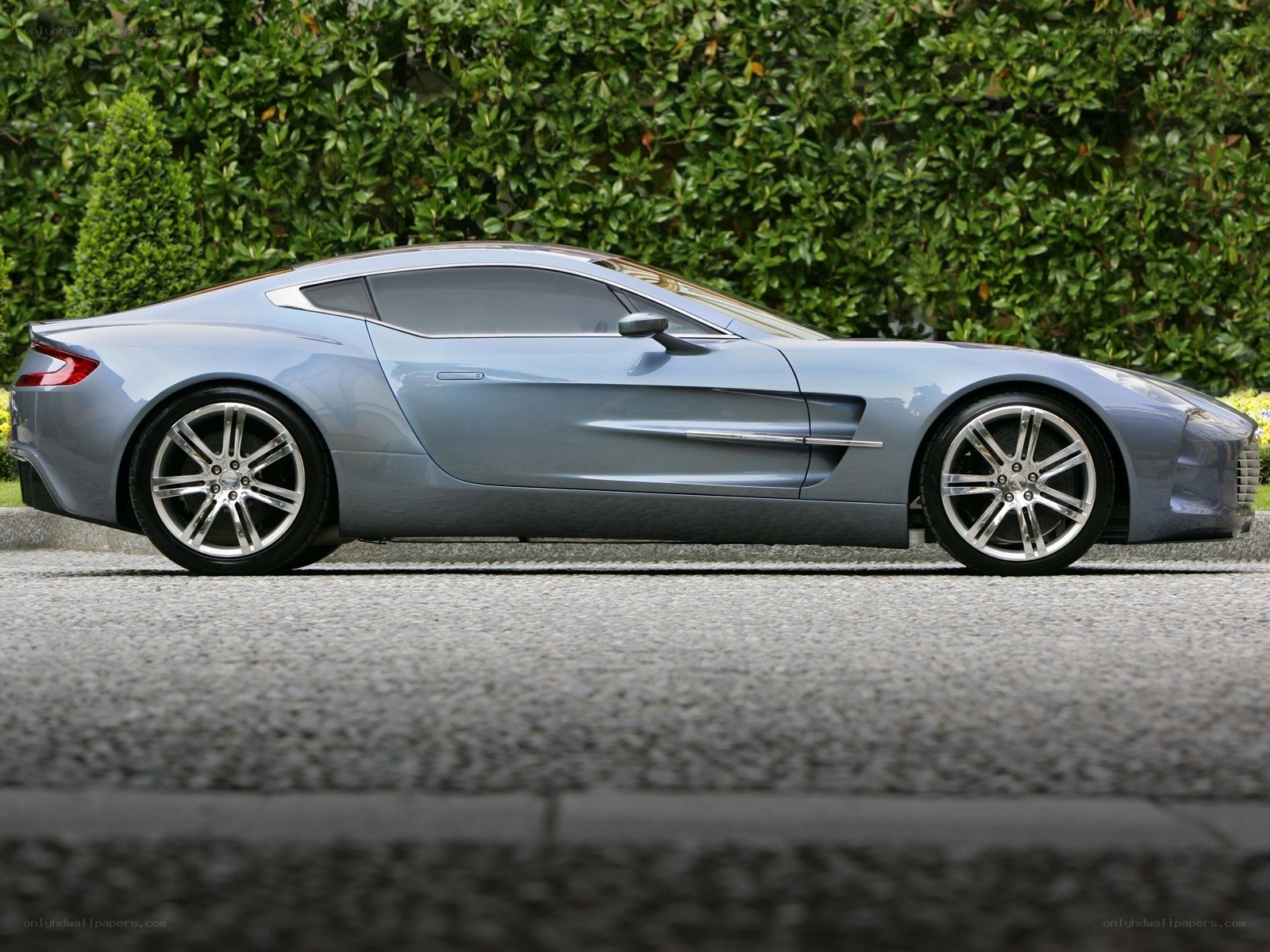 silver sports car side view