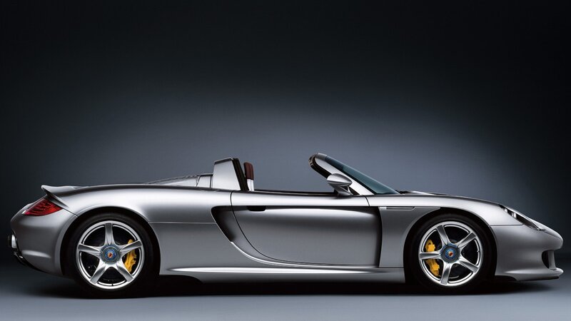 silver sports car side view