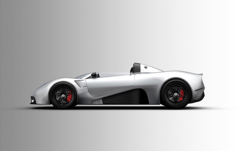 silver sports car side view