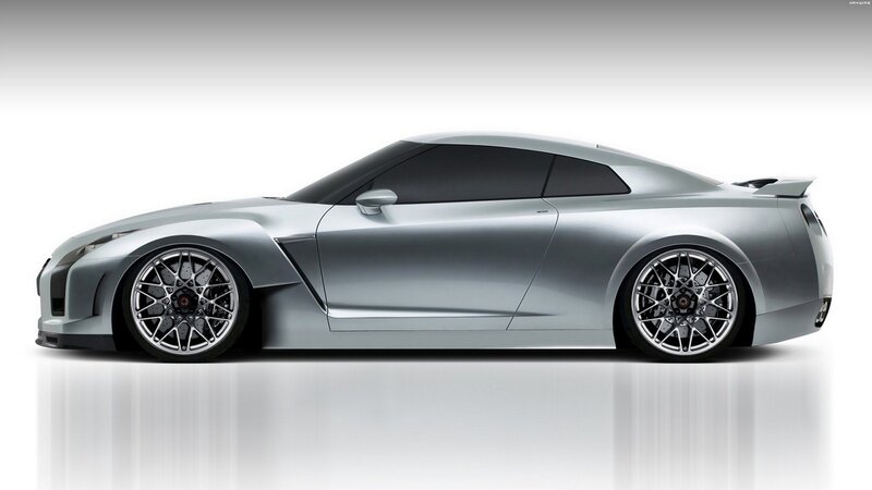 silver sports car side view