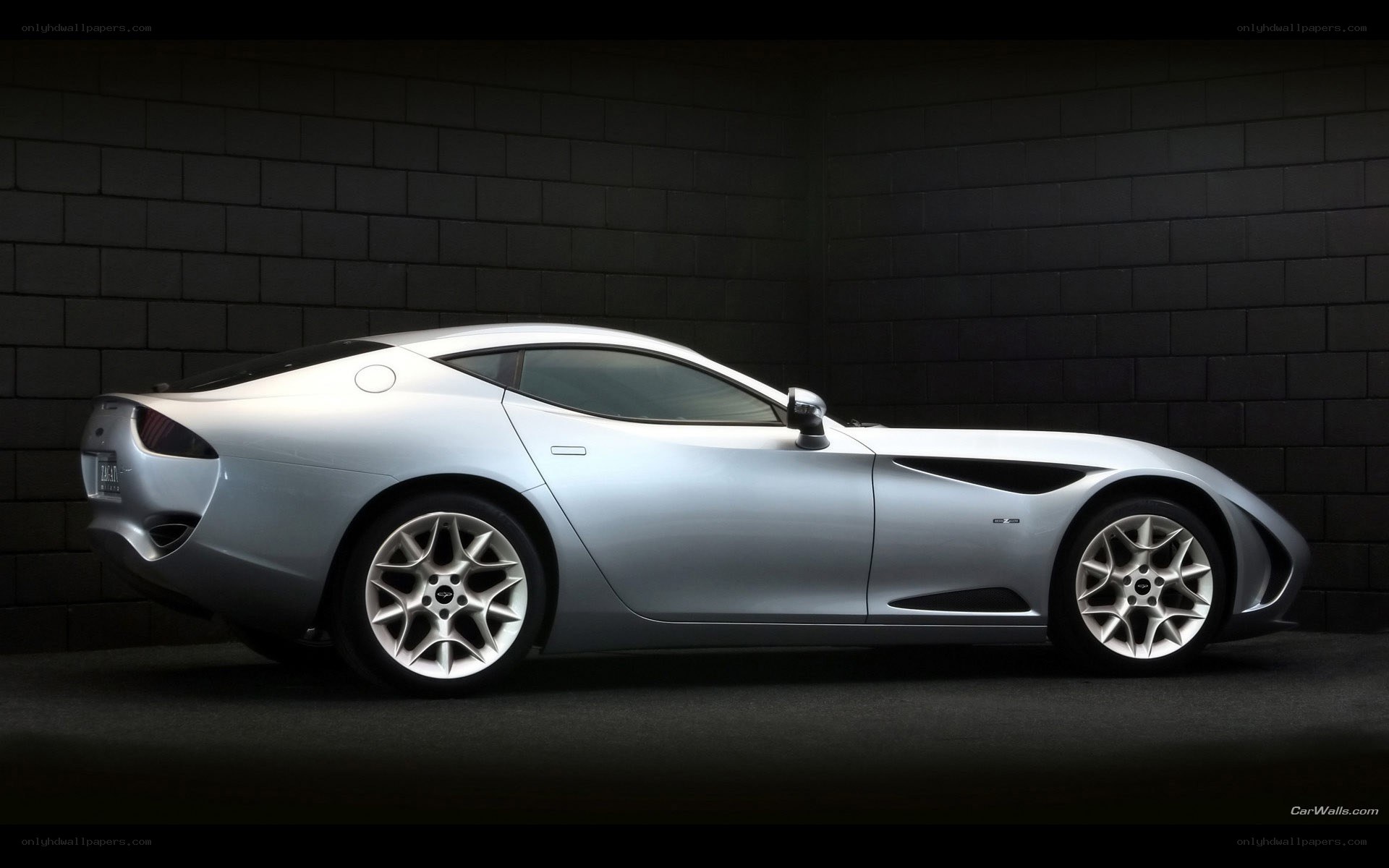 silver sports car side view