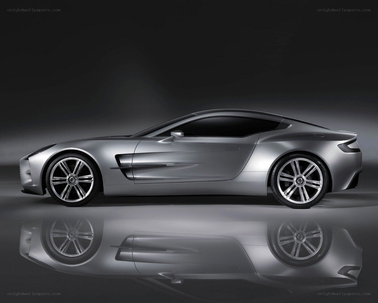 silver sports car side view