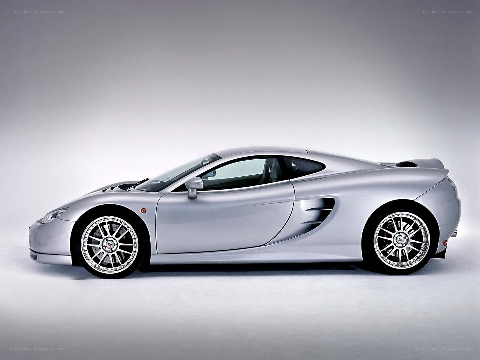 silver sports car side view