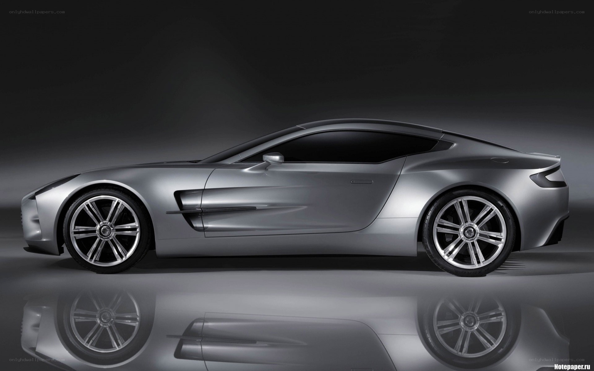 silver sports car side view