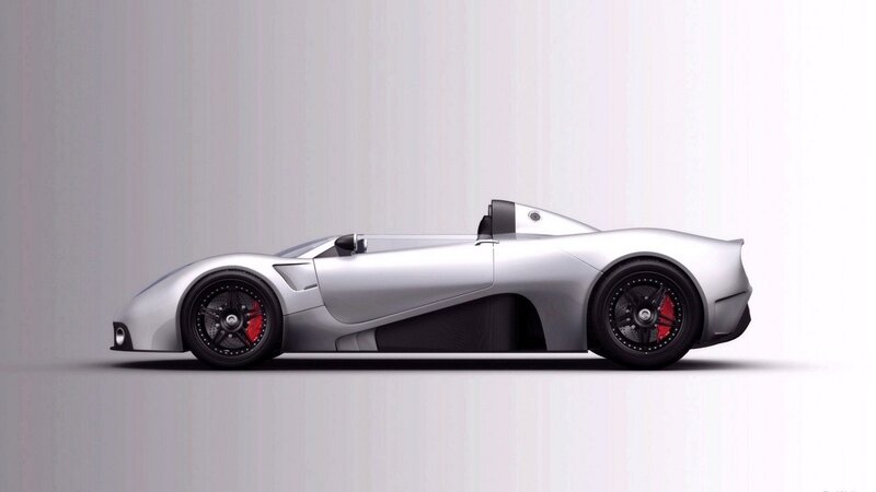 silver sports car side view