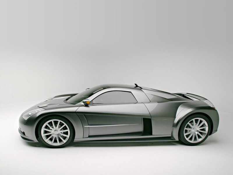 silver sports car side view