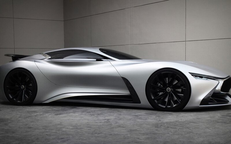 Silver Sports Car — Sleek, 3d Render, Black Wheels