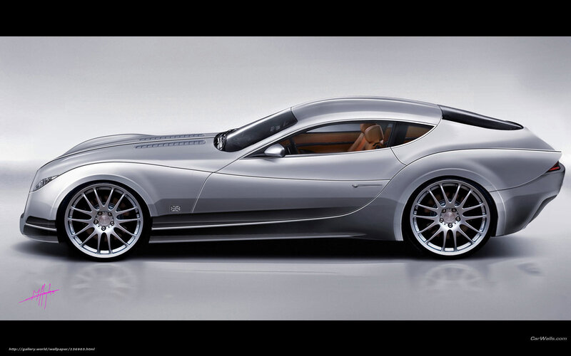 Silver Sports Car — Sleek, Digital Art