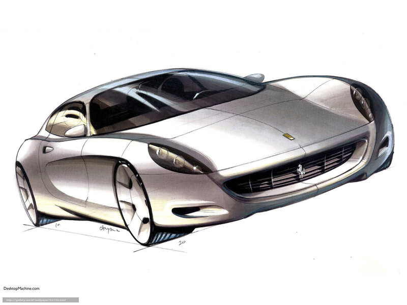 Silver Sports Car — Sleek, Illustration