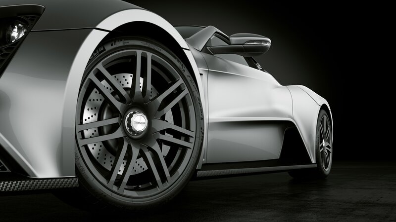 silver sports car wheel