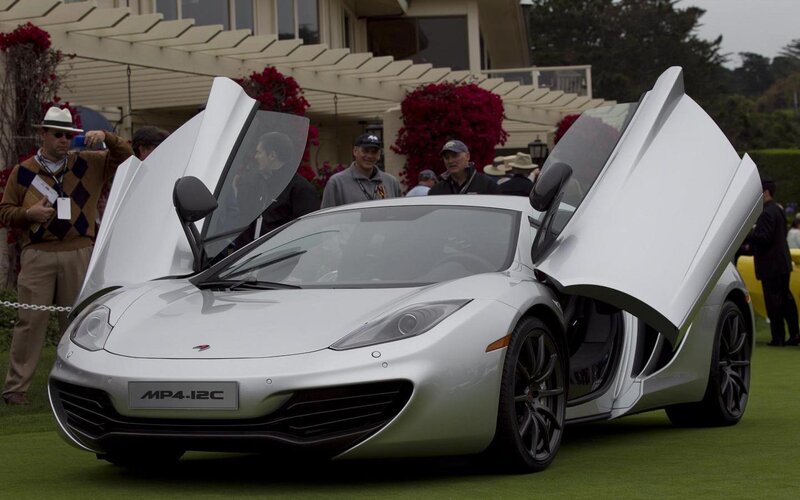 Silver Sports Car — White, Calm