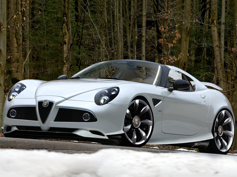 Silver Sports Car — White, Calm, Winter