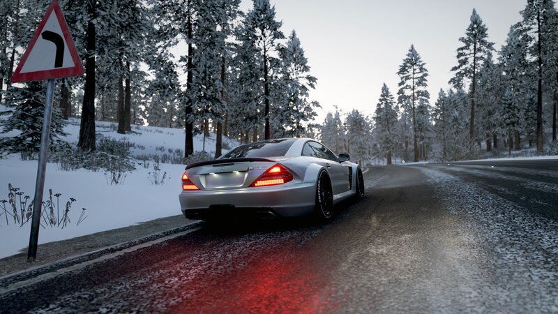 Silver Sports Car — White, Cold