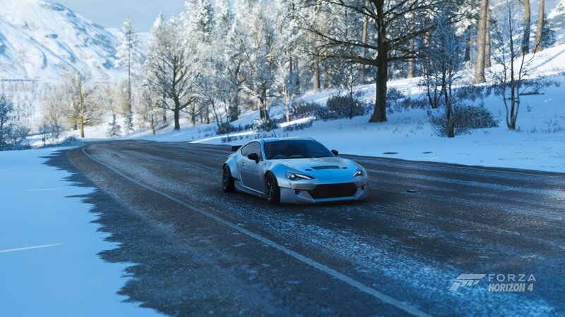 Silver Sports Car — White, Cold, Winter, 3d Render