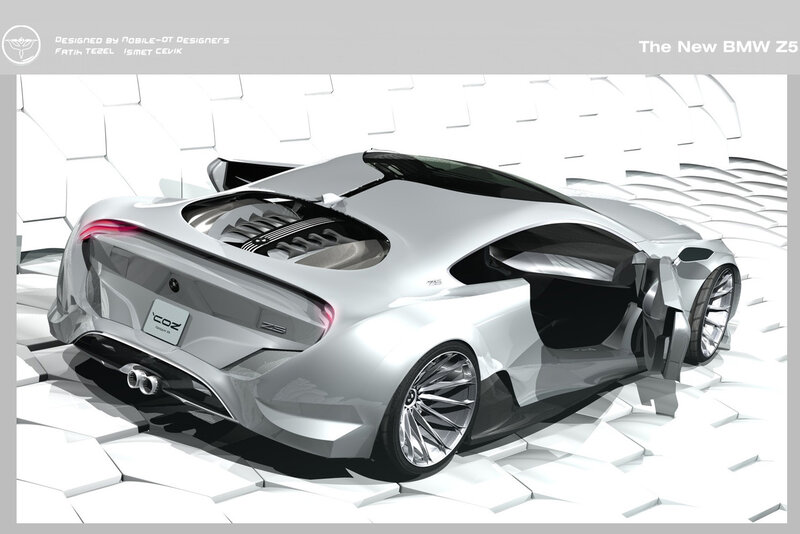 Silver Sports Car — White, Dramatic, Digital Art