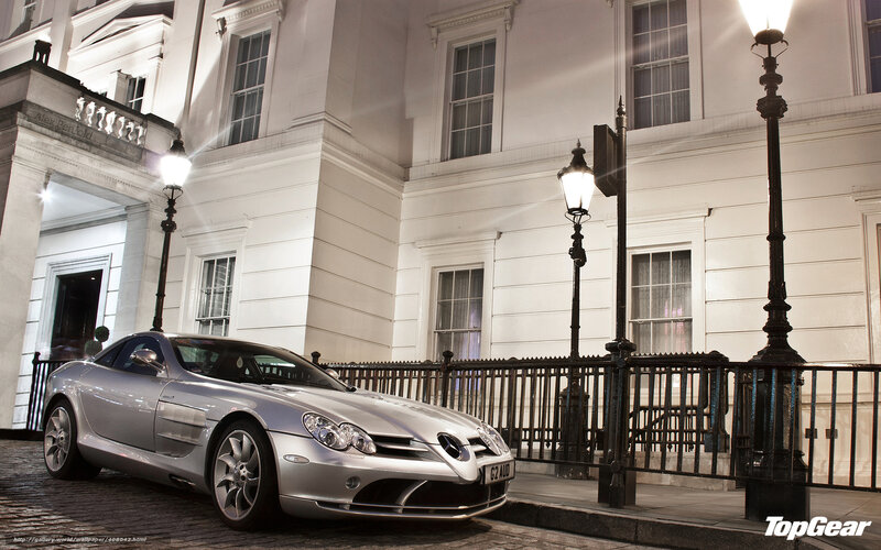 Silver Sports Car — White, Dramatic, Night, Photograph, Building