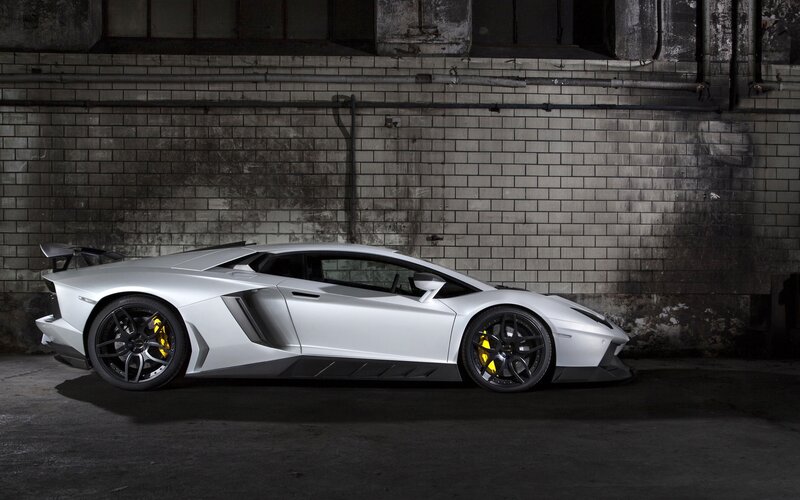 Silver Sports Car — White, Dramatic, Photograph, Brick Wall