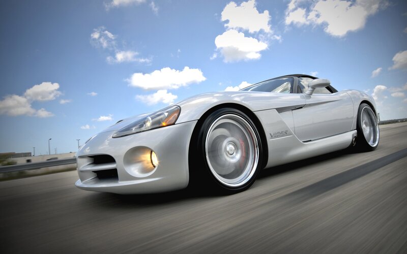 Silver Sports Car — White, Dynamic, Afternoon, 3d Render
