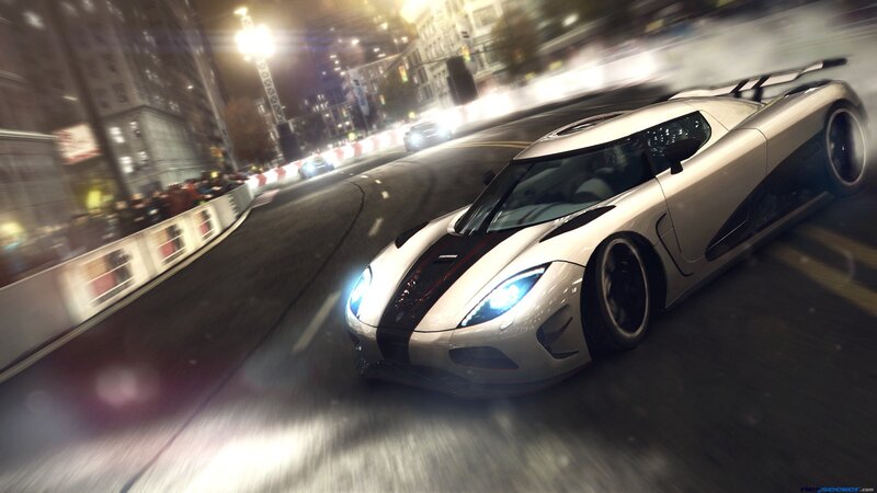 Silver Sports Car — White, Dynamic, Night, Digital Art
