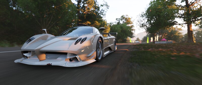 Silver Sports Car — White, Dynamic, Sunset, 3d Render