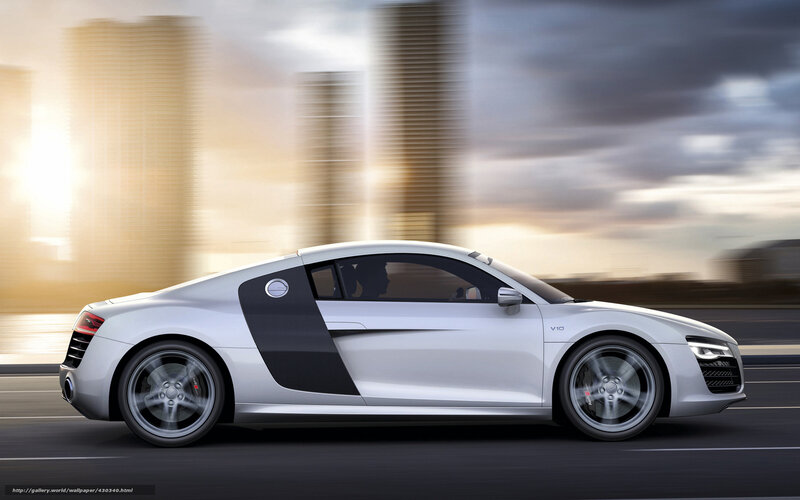 Silver Sports Car — White, Dynamic, Sunset