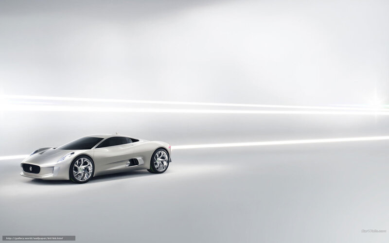 Silver Sports Car — White, Minimalist