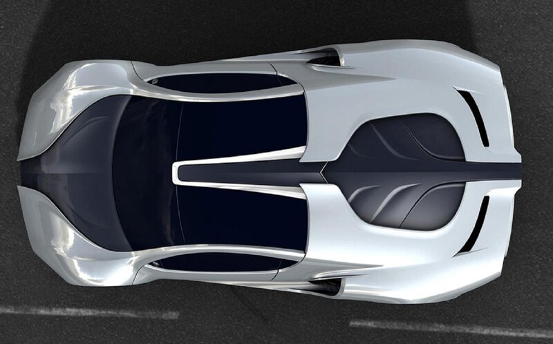 Silver Sports Car — White, Modern, 3d Render