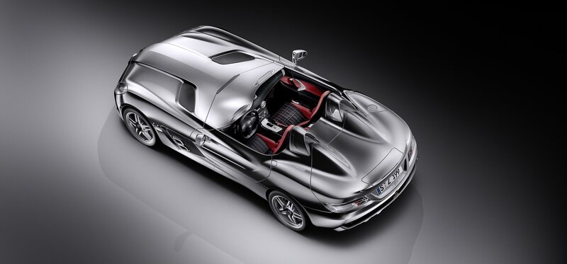 Silver sports car with red interior