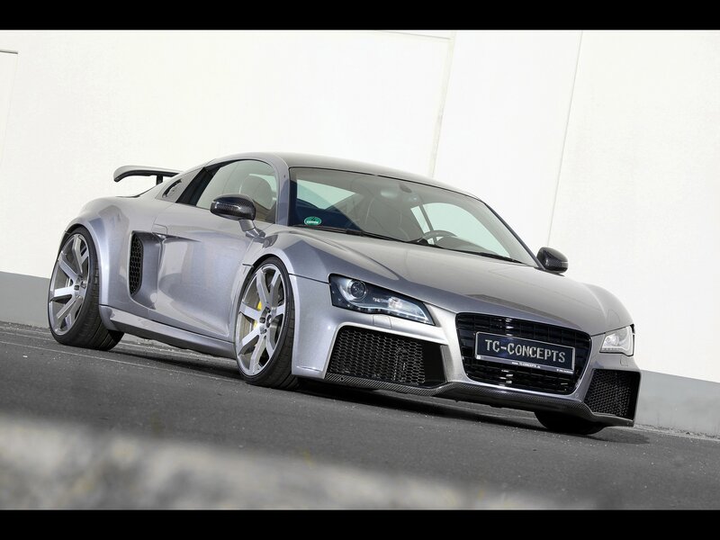 silver sports car with TC-CONCEPTS badge