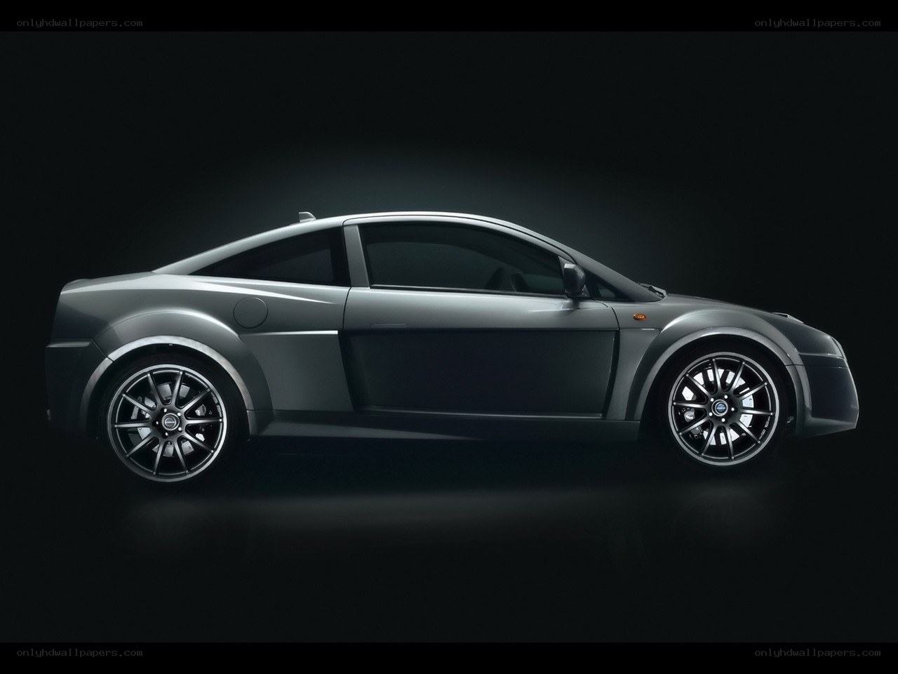 silver sports coupe