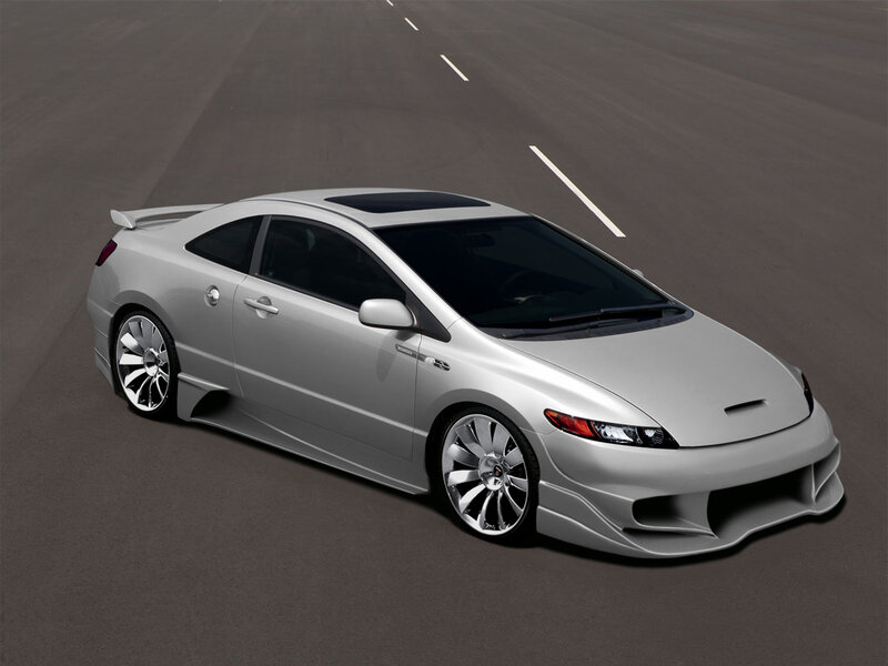 silver sports coupe on track
