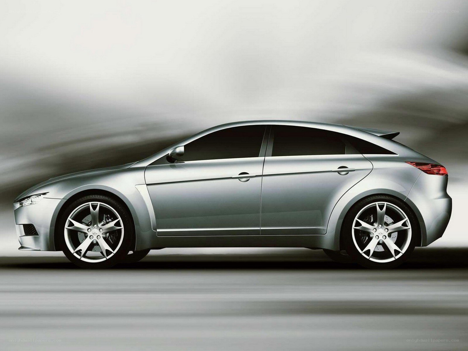 silver sports sedan concept