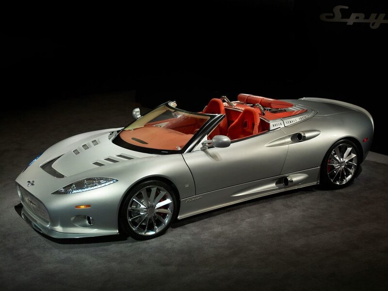 silver spy convertible sports car