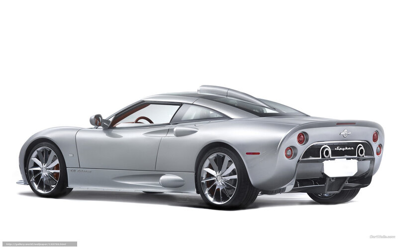 Silver Spyker C8 sports car
