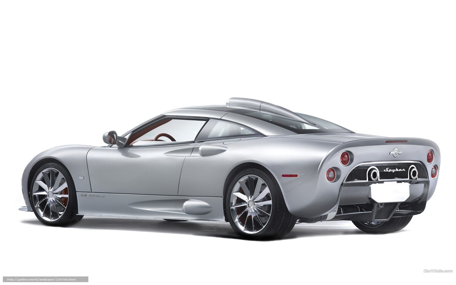 Silver Spyker C8 sports car