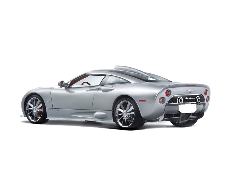 silver spyker sports car