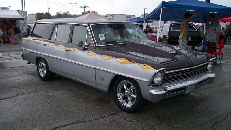 Silver Station Wagon — Gray, Outdoor