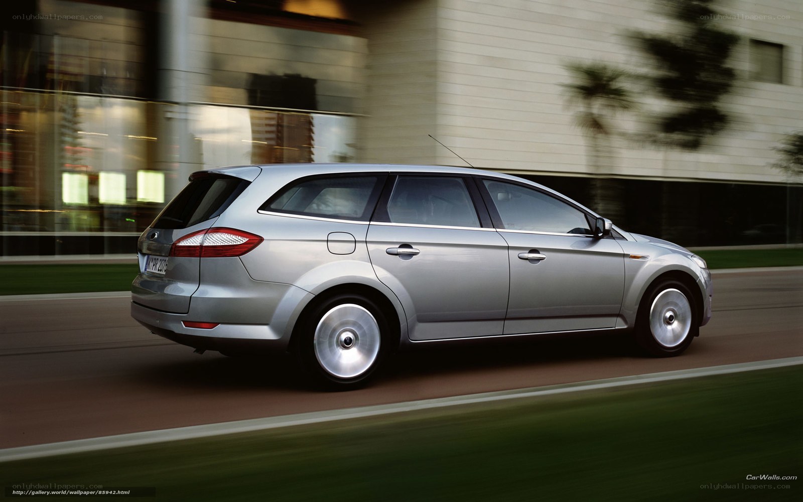 silver station wagon in motion
