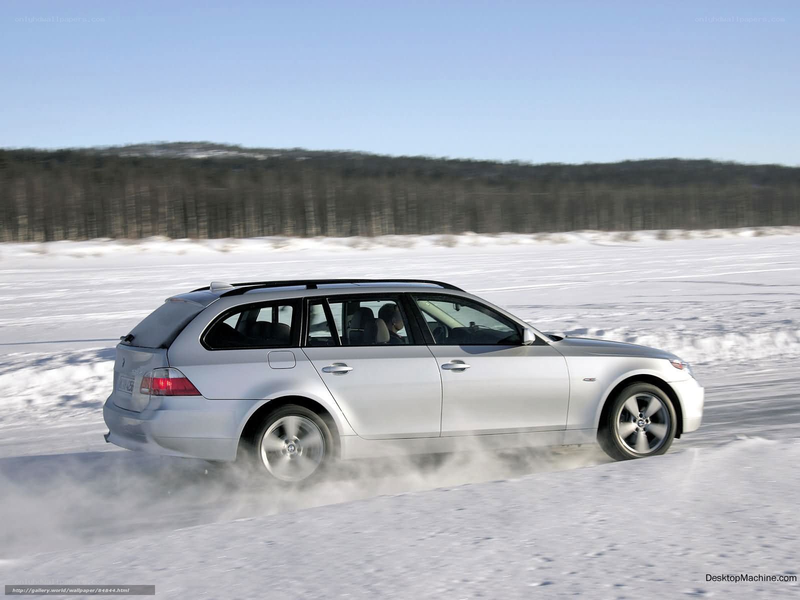 silver station wagon on snow